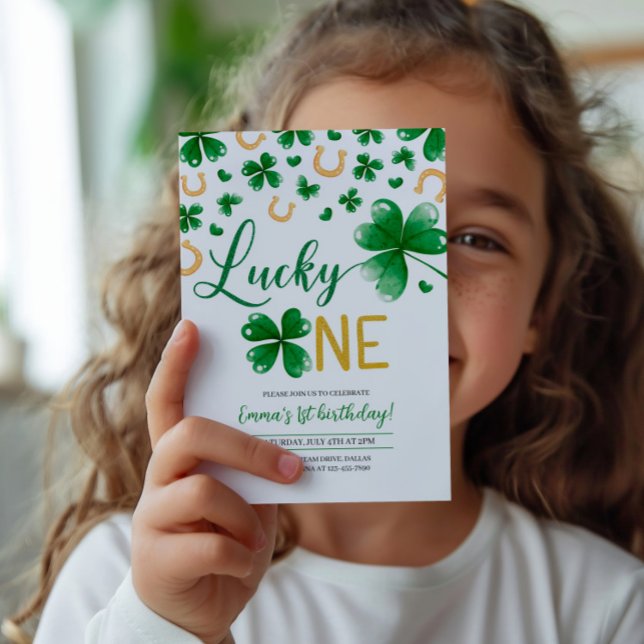 St. Patrick's Birthday Invitation Lucky One Party (Creator Uploaded)