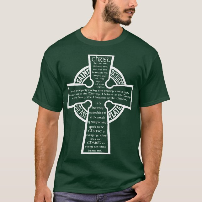 St. Patrick's Breastplate T-shirt (wh) (Front)