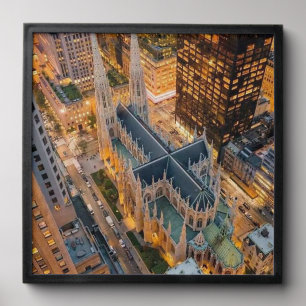 St. Patrick's Cathedral New York City Aerial View Peel And Stick Photo Tile