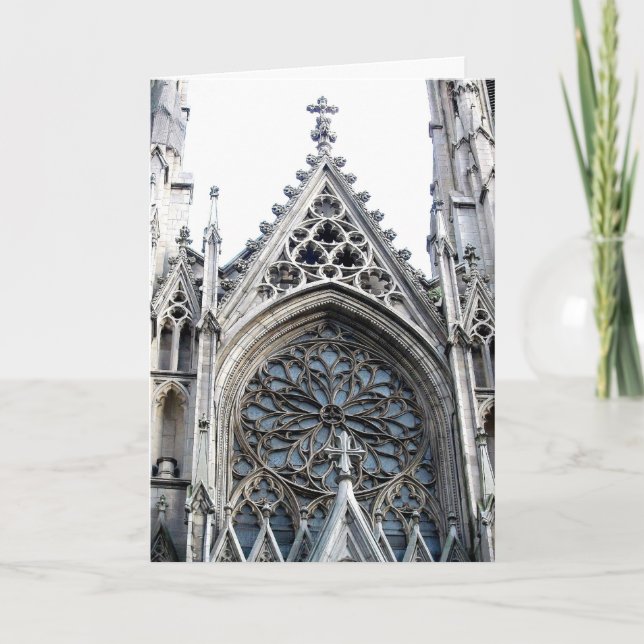 St. Patrick's Cathedral Religious Easter Card (Front)