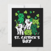 St Patricks Catricks Day Cats Saint Pattys (Back)