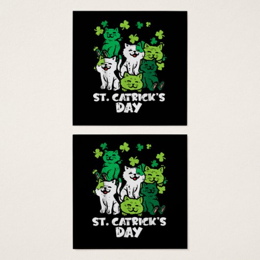 St Patricks Catricks Day Cats Saint Pattys (Front & Back)