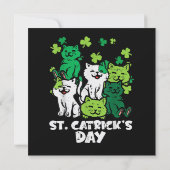 St Patricks Catricks Day Cats Saint Pattys (Back)