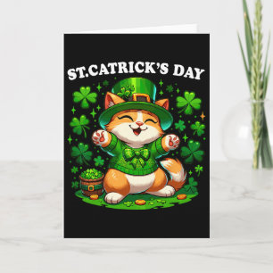 St Patricks Catricks Day Cats Saint Pattys Cat Lov Card