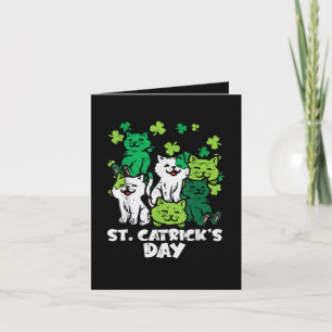 St Patricks Catricks Day Cats Saint Pattys Holiday Card
