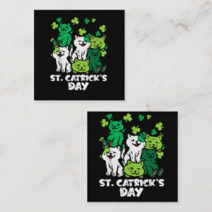 St Patricks Catricks Day Cats Saint Pattys Note Card