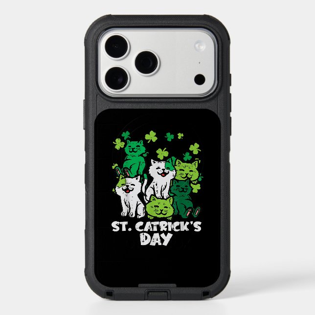 St Patricks Catricks Day Cats Saint Pattys Otterbox iPhone Case (Back)