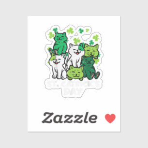 St Patricks Catricks Day Cats Saint Pattys Sticker