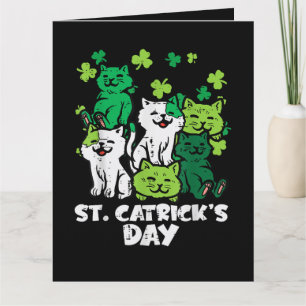 St Patricks Catricks Day Cats Saint Pattys Thank You Card