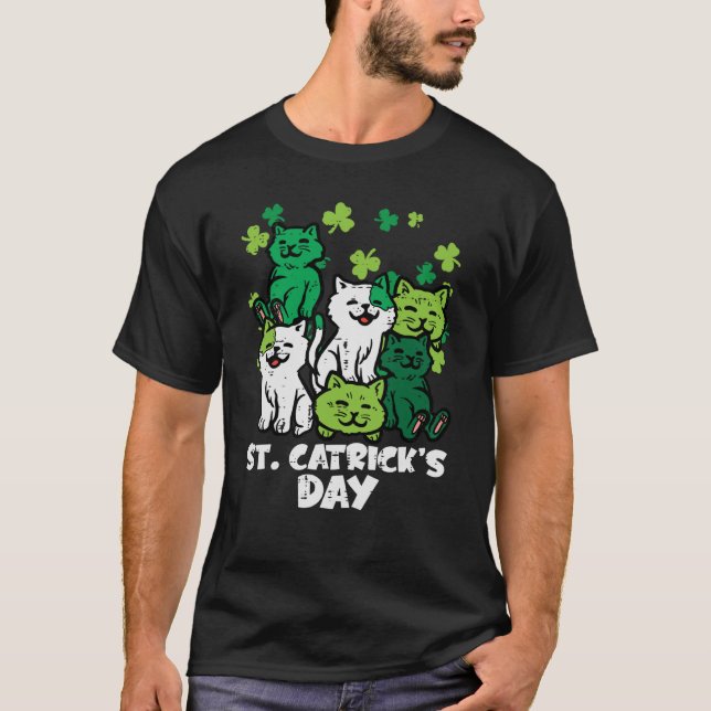 St Patricks Catricks Day Cats Saint Pattys Women G T-Shirt (Front)