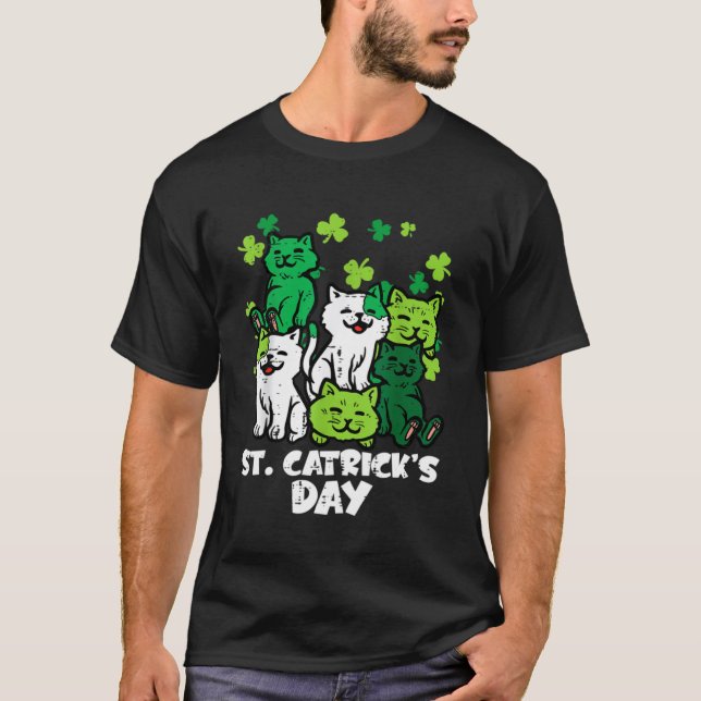 St Patricks Catricks Day Cats Saint Pattys Women G T-Shirt (Front)