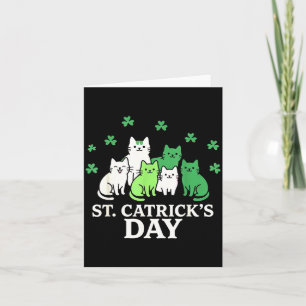 St patricks catricks day funny cats  card