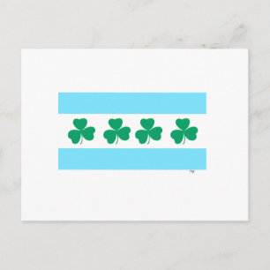 St Patrick's Chicago Dye the River Green Postcard