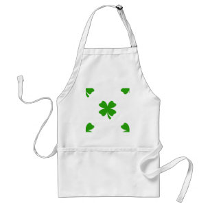 st patricks clover emoji adult apron