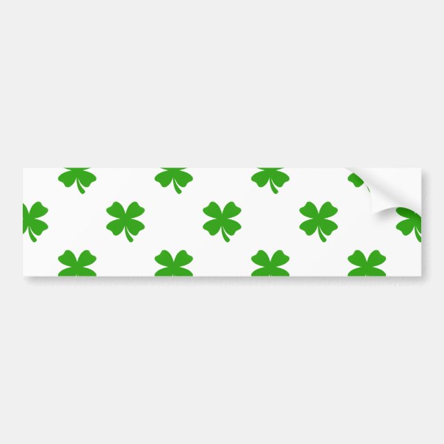 st patricks clover emoji bumper sticker (Front)