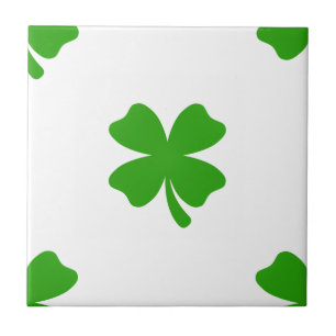 st patricks clover emoji ceramic tile