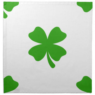 st patricks clover emoji cloth napkin