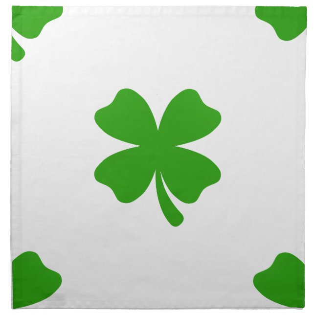 st patricks clover emoji cloth napkin (Front)