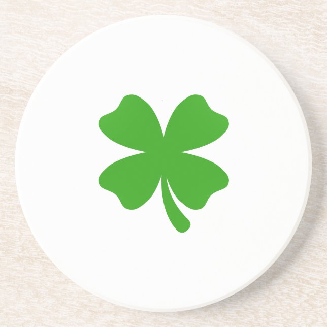 st patricks clover emoji coaster (Front)