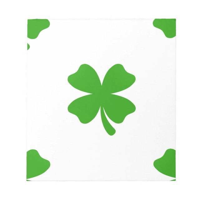 st patricks clover emoji notepad (Front)
