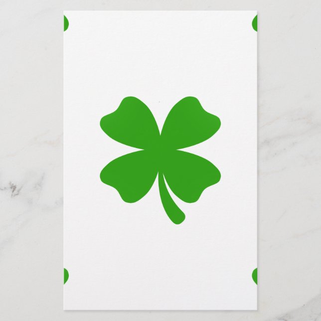 st patricks clover emoji stationery (Front)