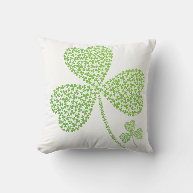 St. Patrick's Clover Pillow (Front)