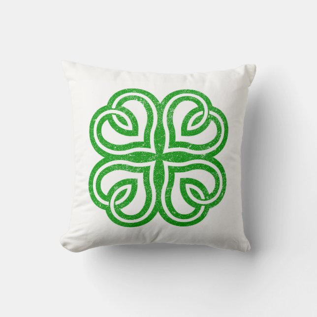 St. Patrick's Clover Pillow (Front)