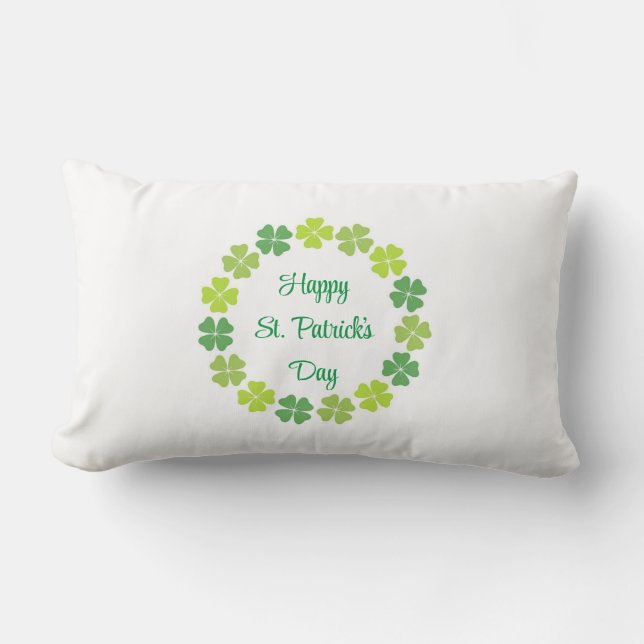 St. Patrick's Clover Pillow (Front)