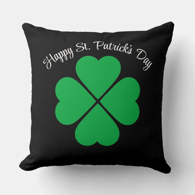 St. Patrick's Clover Pillow (Front)