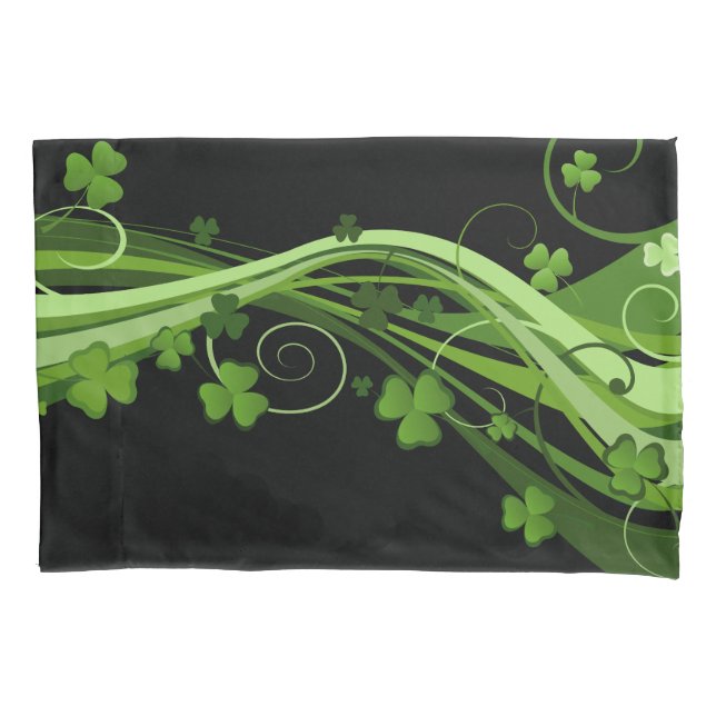 St. Patrick's Clovers Pillowcase (Front)