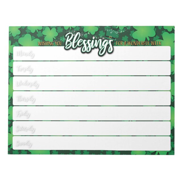 St Patrick's Dat Notepad (Front)