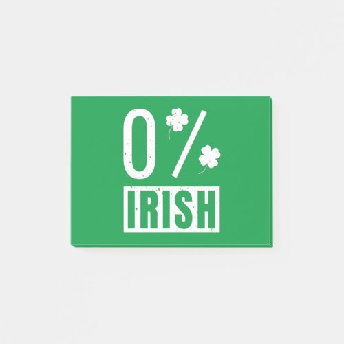 St Patricks Day 0 Irish Four Leaf Clover Post_it Notes