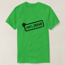 St. Patrick's Day 100% Irish Shamrock Green M T