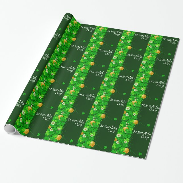 St. Patrick's Day 19 Wrapping Paper (Unrolled)