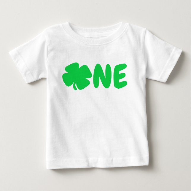 St Patrick's Day 1st Birthday Baby T-Shirt (Front)