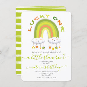 St. Patrick's Day 1st Birthday Lucky One Invitation