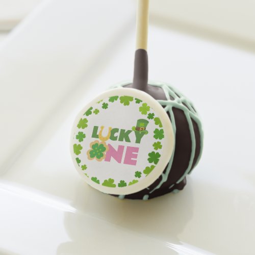 St Patricks Day 1st Birthday Lucky One Shamrocks Cake Pops