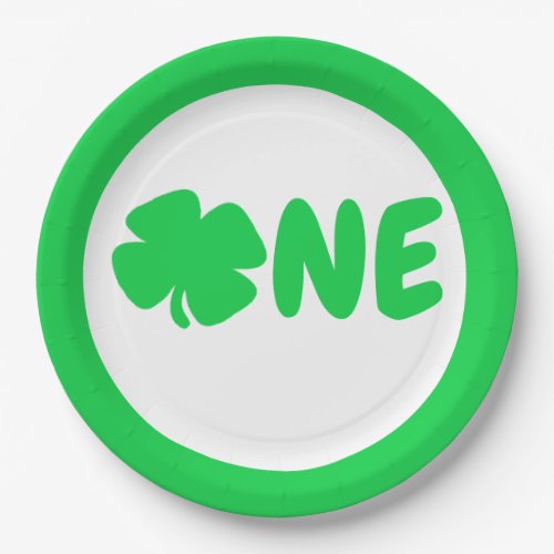 St Patricks Day 1st Birthday Paper Plates