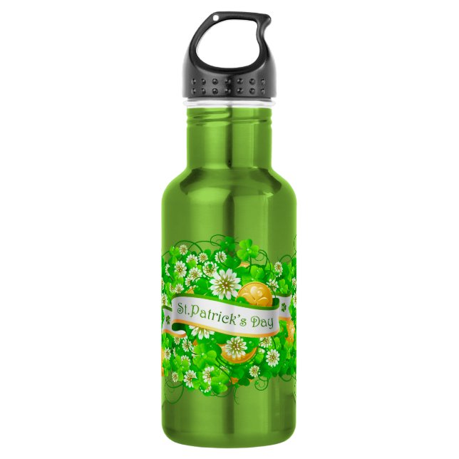 St. Patrick's Day 21B Water Bottle (Front)