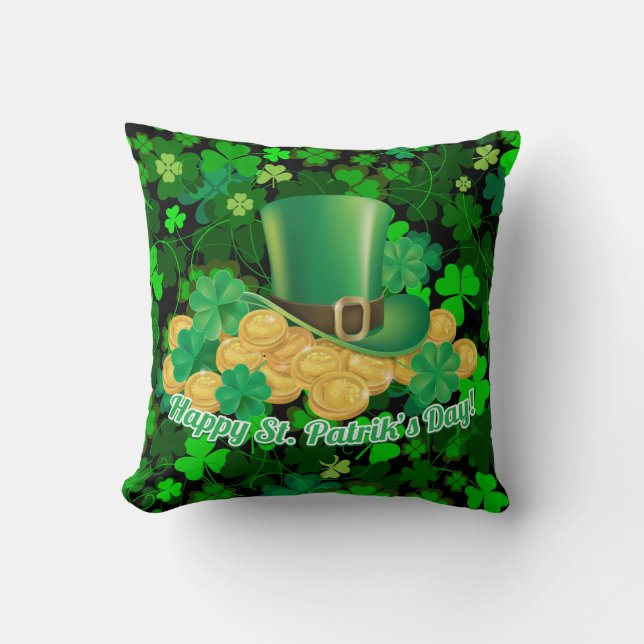 St.Patrick's Day 27 Options Throw Pillow (Front)