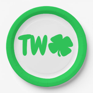 St Patrick's Day 2nd Birthday Paper Plates