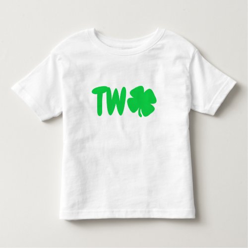 St Patricks Day 2nd Birthday Toddler T_shirt