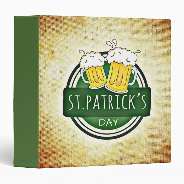 St. Patrick's Day 3 Ring Binder (Front/Spine)