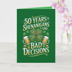 St. Patrick's Day 50th Birthday Card