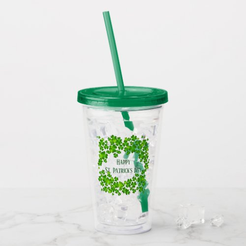 St Patricks Day Acrylic Plastic Tumbler