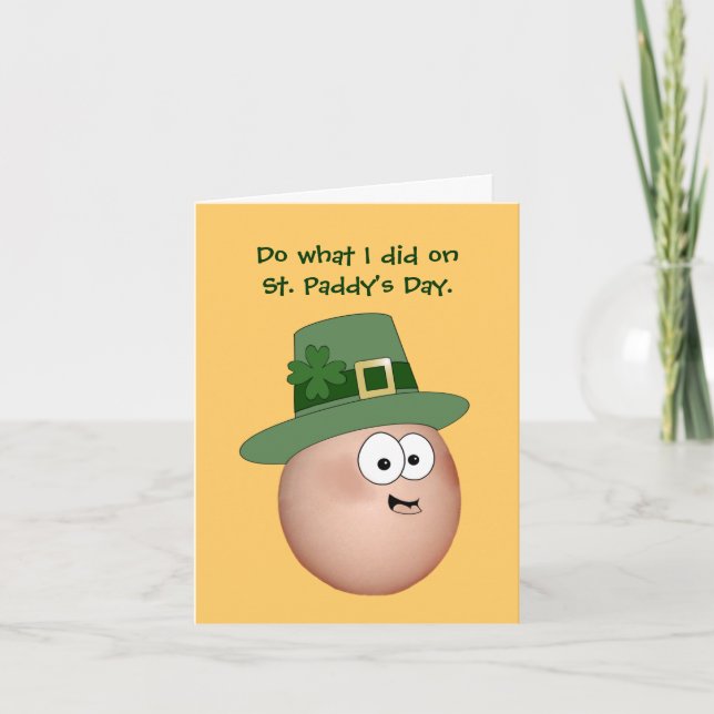 St. Patrick's Day adult humor Card (Front)