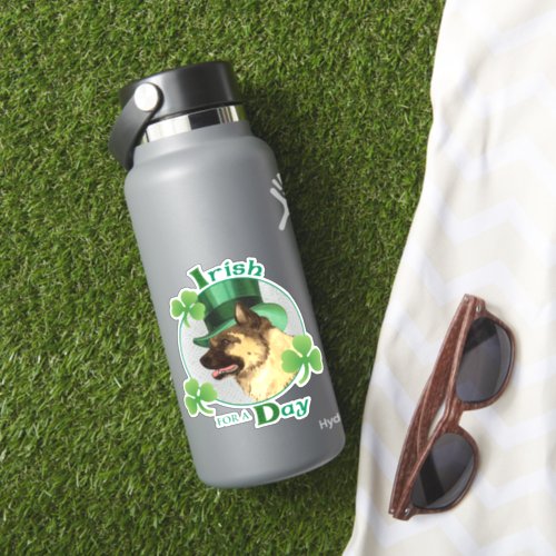 St Patricks Day Akita Vinyl Sticker