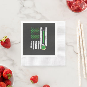 St Patricks Day America Flag Saint Napkins