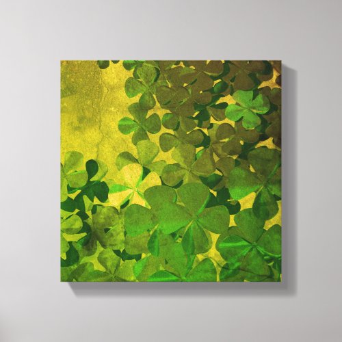 St Patricks Day and Good Luck Four_leaf clover Canvas Print