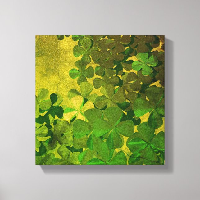 St. Patrick's Day and Good Luck ,‎Four-leaf clover Canvas Print (Front)